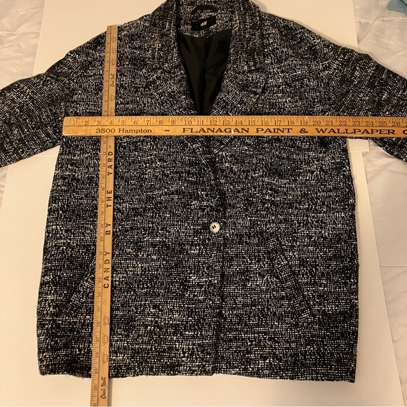H&M Tweed Single Button Jacket Blazer Womens Size 10 - Picture 13 of 14